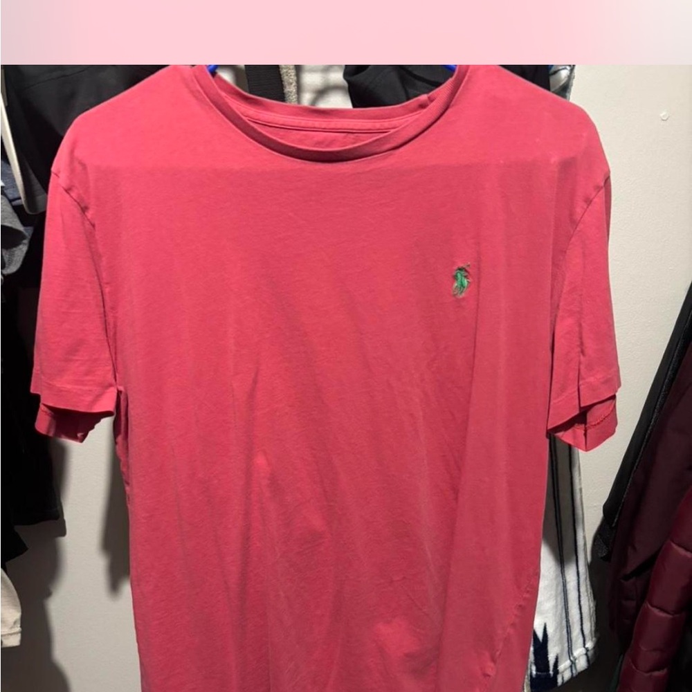 Polo by Ralph Lauren Pink Crew Neck Logo T-Shirt
